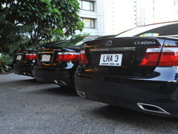 Luxury limousines at The Langham Auckland